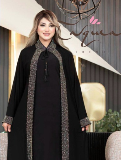 Premium Dubai Cherry Abaya (Black)