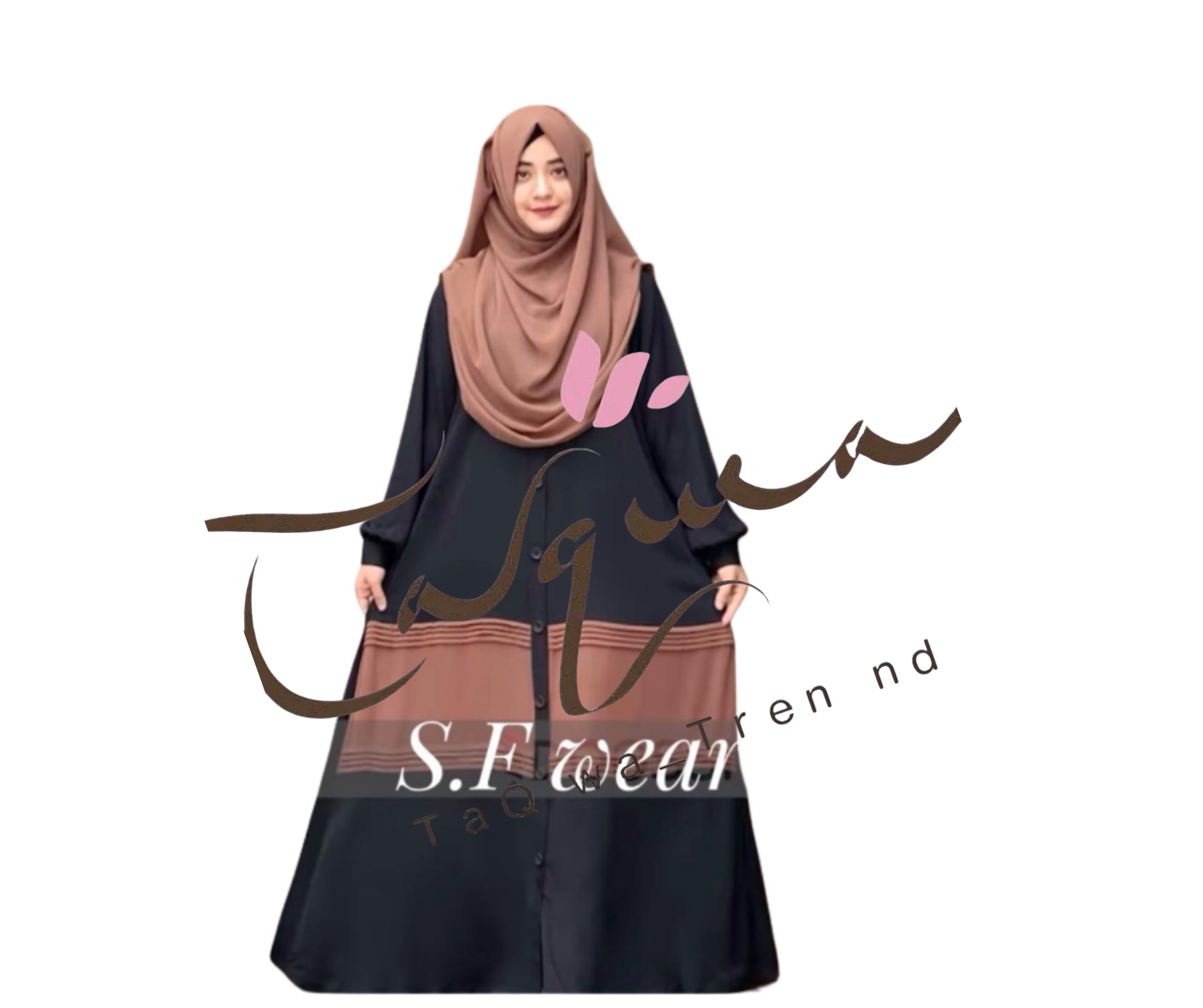 Abaya Minhaa Premium Dubai Cherry Fabric.